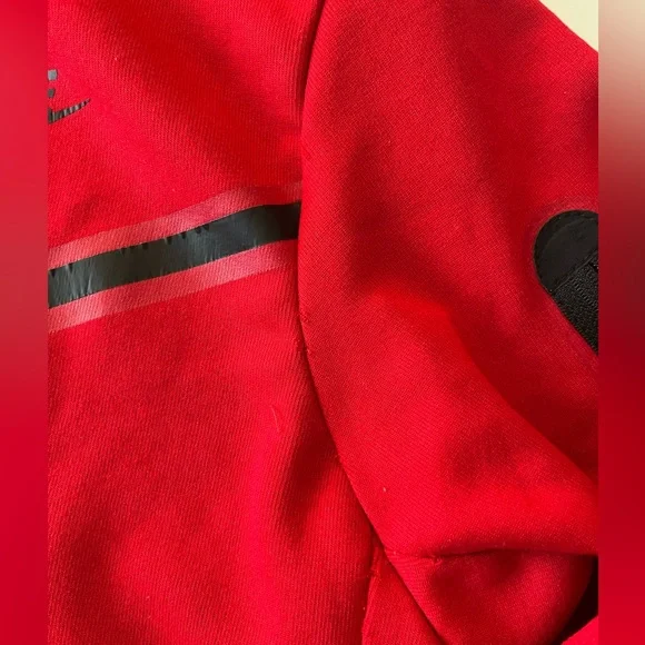 Nike Y2K Tech Zip Hoodie Jacket Men Size M Red Black - Picture 9 of 13